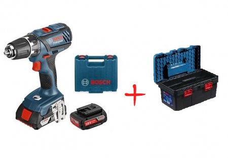 Аккум. шуруповерт BOSCH GSR 18-2-LI Plus 0.615.990.L29 + Toolbox Pro