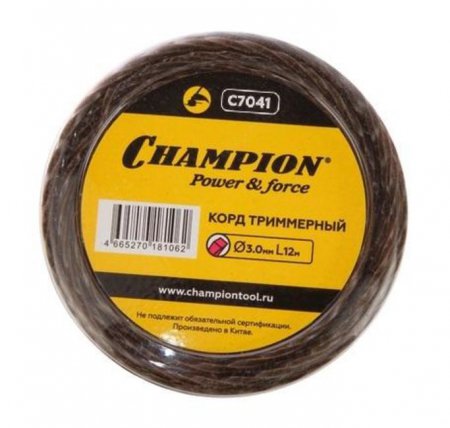 Корд триммерный CHAMPION C7041 Magic 3.0мм*12м 