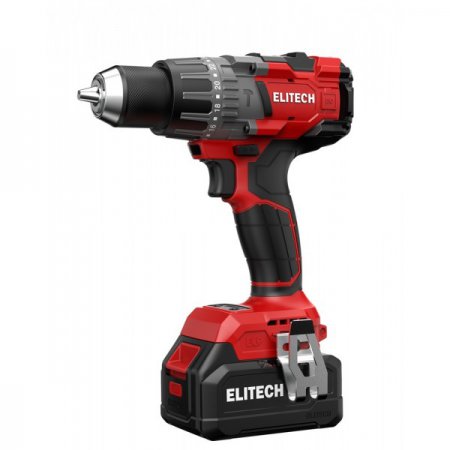 Аккумуляторная дрель ELITECH ДА21УБЛ2(E2201.048.02) + шнек для льда ELITECH 1820.117500 - Фото 2