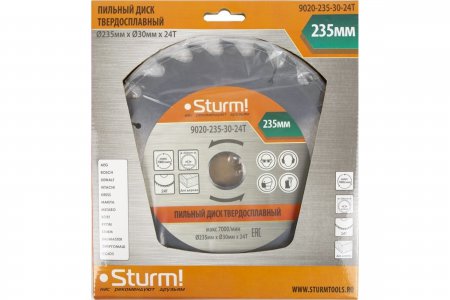 Пильный диск STURM 9020-235-30-24T - Фото 2