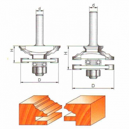 Набор фрез комбинированных рамочных GLOBUS 3501 Set (хв.12)