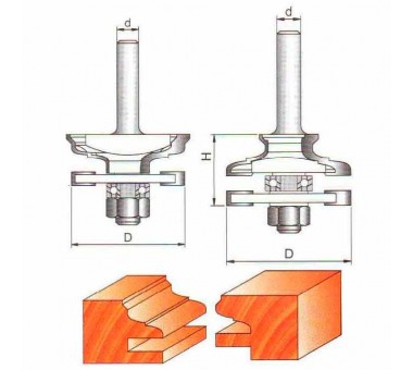 Набор фрез комбинированных рамочных GLOBUS 3502 Set (хв.-12)