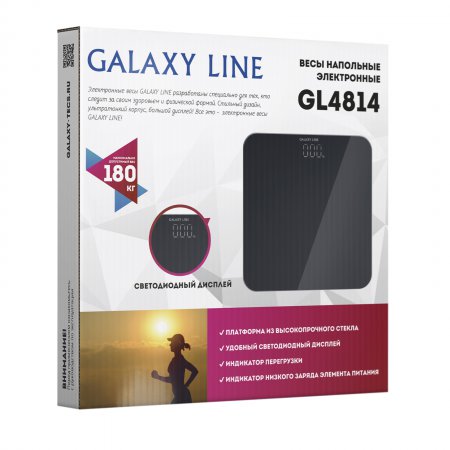 Весы напольные электронные Galaxy LINE GL 4814 (ЧЕРНЫЕ) - Фото 3