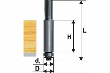 Фреза кромочная прямая по дереву ЭНКОР 28054