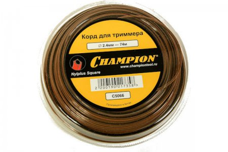 Корд триммерный CHAMPION Nylplus Square 2.4мм* 74м C5066 - Фото 2