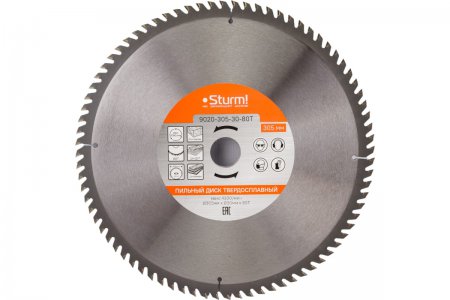 Пильный диск STURM 9020-305-30-80T - Фото 1