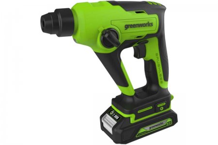 Перфоратор аккумуляторный бесщеточный GREENWORKS GD24SDS1K2 3803107UA - Фото 1