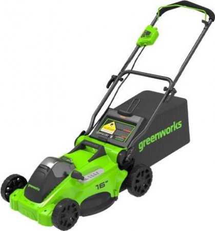 Аккумуляторная газонокосилка GREENWORKS GD40LM16X 2517907 без АКБ и ЗУ - Фото 1