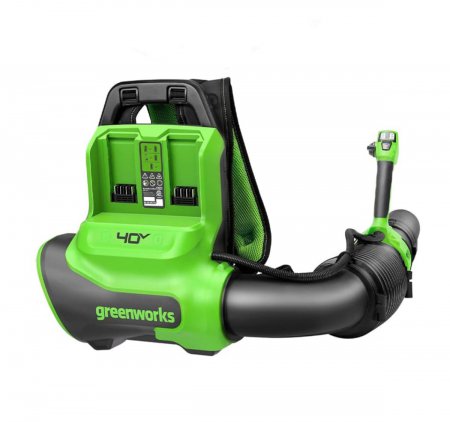 Аккумуляторная воздуходувка ранцевая GREENWORKS GD40BPG2 2408107 без АКБ и ЗУ