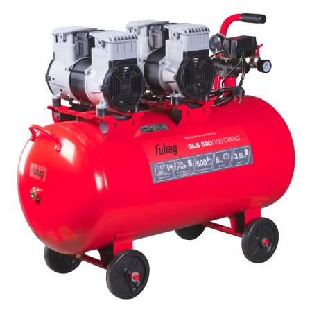 Компрессор безмасляный малошумный FUBAG OLS 500/100 CM2х2 646075 - Фото 1
