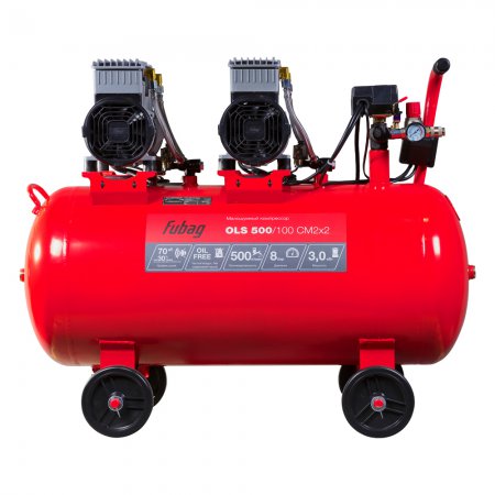 Компрессор безмасляный малошумный FUBAG OLS 500/100 CM2х2 646075 - Фото 4