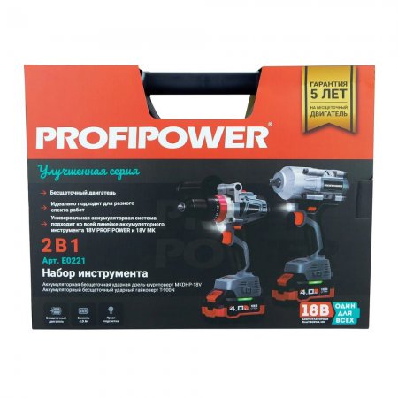 Аккумуляторный набор 2 в 1 ProfiPower ProfiSet-2С18 E0221 - Фото 2