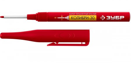 Маркер перманентный для отверстий ЗУБР Колибри-30 красный 06338-3
