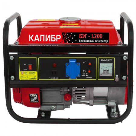 Бензиновый электрогенератор КАЛИБР БЭГ-1200 - Фото 7