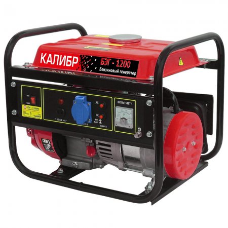 Бензиновый электрогенератор КАЛИБР БЭГ-1200 - Фото 1