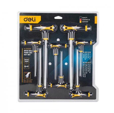 Набор шестигранных ключей DELI DL233208 - Фото 1