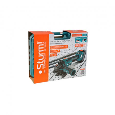 Аккумуляторная бесщеточная УШМ STURM CAG18125BLE - Фото 10
