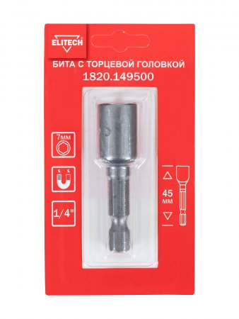Бита с торцевой головкой ELITECH 1820.149500