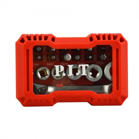 Набор бит и торцевых головок с трещоткой PIT ASET04-0024 - Фото 1 Набор бит и торцевых головок с трещоткой PIT ASET04-0024 - Фото 1