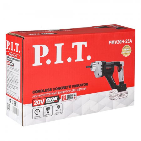 Аккумуляторный вибратор для бетона PIT PMV20H-25A SOLO без АКБ и ЗУ - Фото 3 Аккумуляторный вибратор для бетона PIT PMV20H-25A SOLO без АКБ и ЗУ - Фото 3