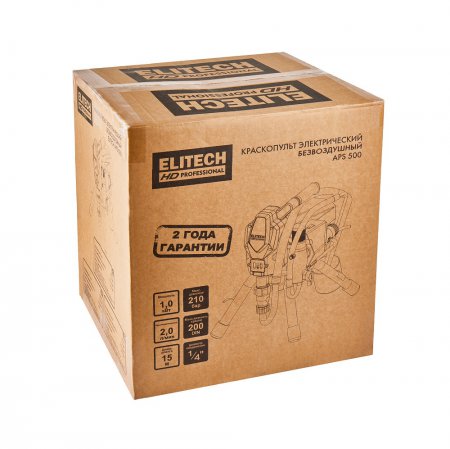 Краскопульт безвоздушный Elitech HD APS 500 211338 - Фото 9