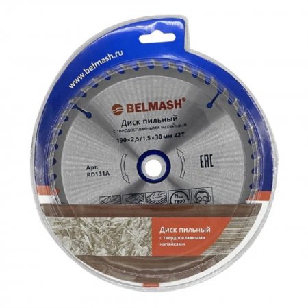 Диск пильный BELMASH 190x2,5/1,5x30/20/16; 42T RD131A