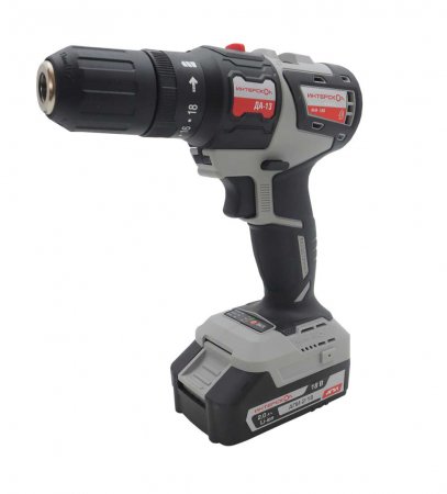 Аккумуляторная дрель-шуруповерт ИНТЕРСКОЛ ДА-13/18В 38 755.2.1.44 - Фото 1 Аккумуляторная дрель-шуруповерт ИНТЕРСКОЛ ДА-13/18В 38 755.2.1.44 - Фото 1
