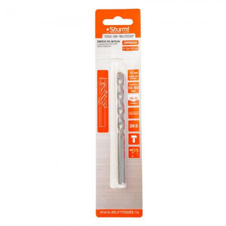 Сверло по бетону STURM 1055-06-10x120SP - Фото 2
