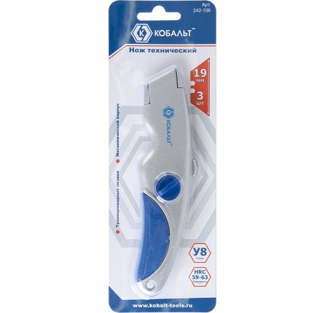 Нож технический КОБАЛЬТ 242-106 - Фото 2