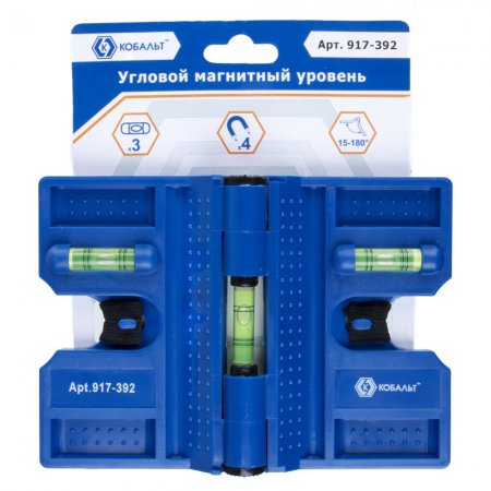 Угловой уровень строительный КОБАЛЬТ 917-392 - Фото 1 Угловой уровень строительный КОБАЛЬТ 917-392 - Фото 1