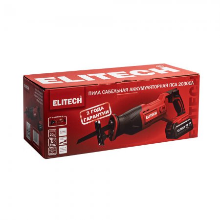 Аккумуляторная пила сабельная ELITECH ПСА2030СЛ(E2206.026.01) - Фото 6