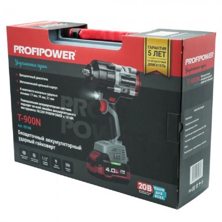 Аккумуляторный гайковерт ProfiPower T-900N E0186M1 - Фото 9