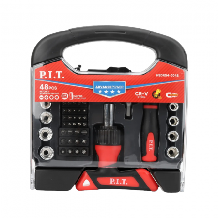Набор бит и головок с рукоятками P.I.T. HSDR04-0048 - Фото 5 Набор бит и головок с рукоятками P.I.T. HSDR04-0048 - Фото 5
