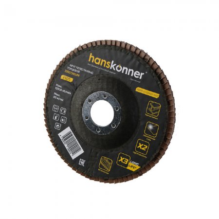 Круг зачистной лепестковый Hanskonner H9010-01-125x22-100Z - Фото 4