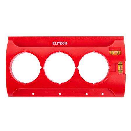 Шаблон для сверления розеток с уровнем ELITECH 320901 - Фото 1