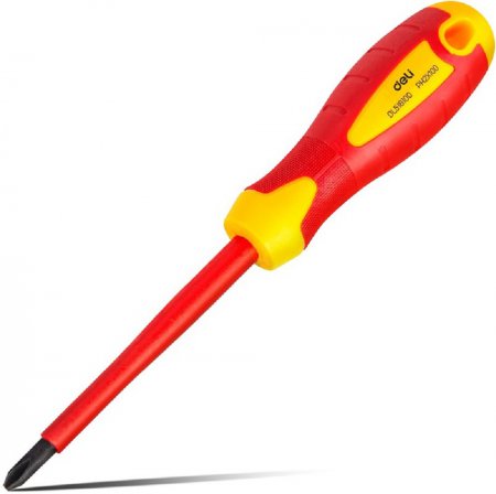Диэлектрическая крестовая отвертка DELI DL516100 Диэлектрическая крестовая отвертка DELI DL516100