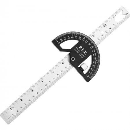 Транспортир с линейкой P.I.T. HSQR05-0300 - Фото 1