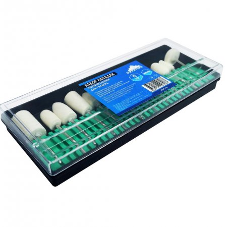 Набор насадок полировальных для гравера VERTEX 0987-1-12 - Фото 3