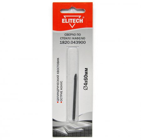 Сверло для стекла и кафеля ELITECH 1820.043900 Сверло для стекла и кафеля ELITECH 1820.043900