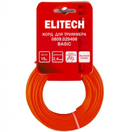 Леска для триммера ELITECH 0809.029400