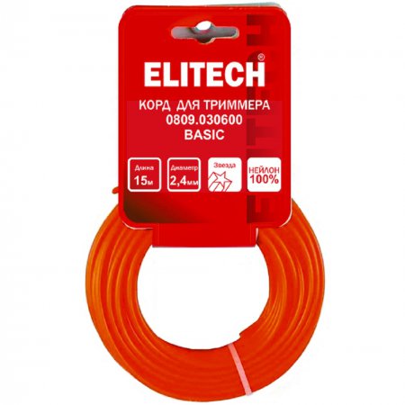Леска для триммера ELITECH 0809.030600 