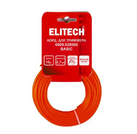 Леска для триммера ELITECH 0809.029500 Леска для триммера ELITECH 0809.029500
