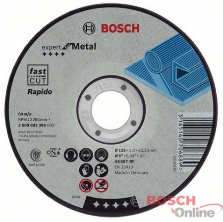 Диск отрезной по металлу BOSCH 2.608.603.400 (230*1,9*22,23)