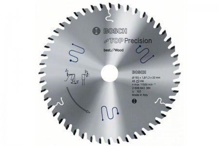 Диск пильный BOSCH 2.608.642.111 Top Precision Best for Wood, 250мм, 1шт.