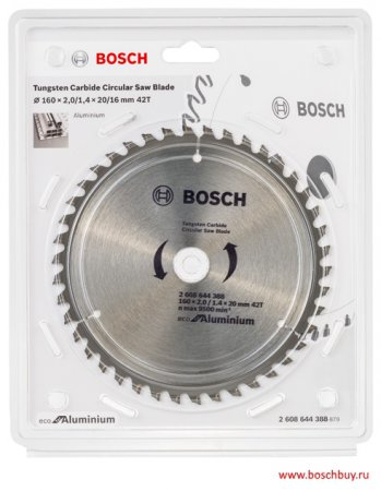 Диск пильный BOSCH ECO ALU/Multi 2.608.644.388 160*20/16-42T