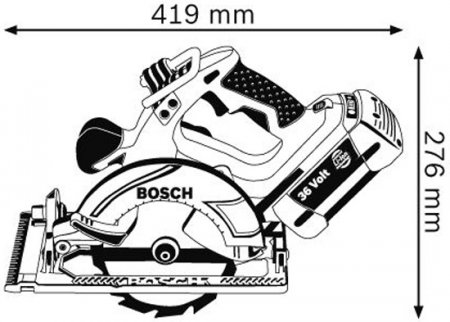 Аккумуляторная дисковая пила BOSCH GKS 36 V-Li 0.601.673.R02 - Фото 4