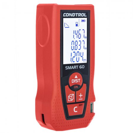 CONDTROL 1-4-098 Лазерный дальномер Smart 60 (до 60м,±1,5мм,83г,длина,площадь,обьём,уклономер) - Фото 2