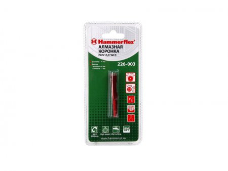 Алмазная трубчатая коронка Hammer Flex 226-003 DHS