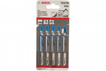 Пилки для лобзика BOSCH 2.608.631.030 T227D (5шт) - Фото 1