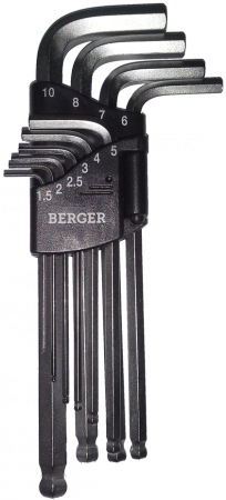 Набор шестигранных ключей BERGER BG-10SHW/BG2291